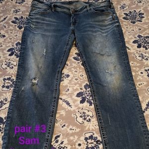 Silver jean co sam destructed